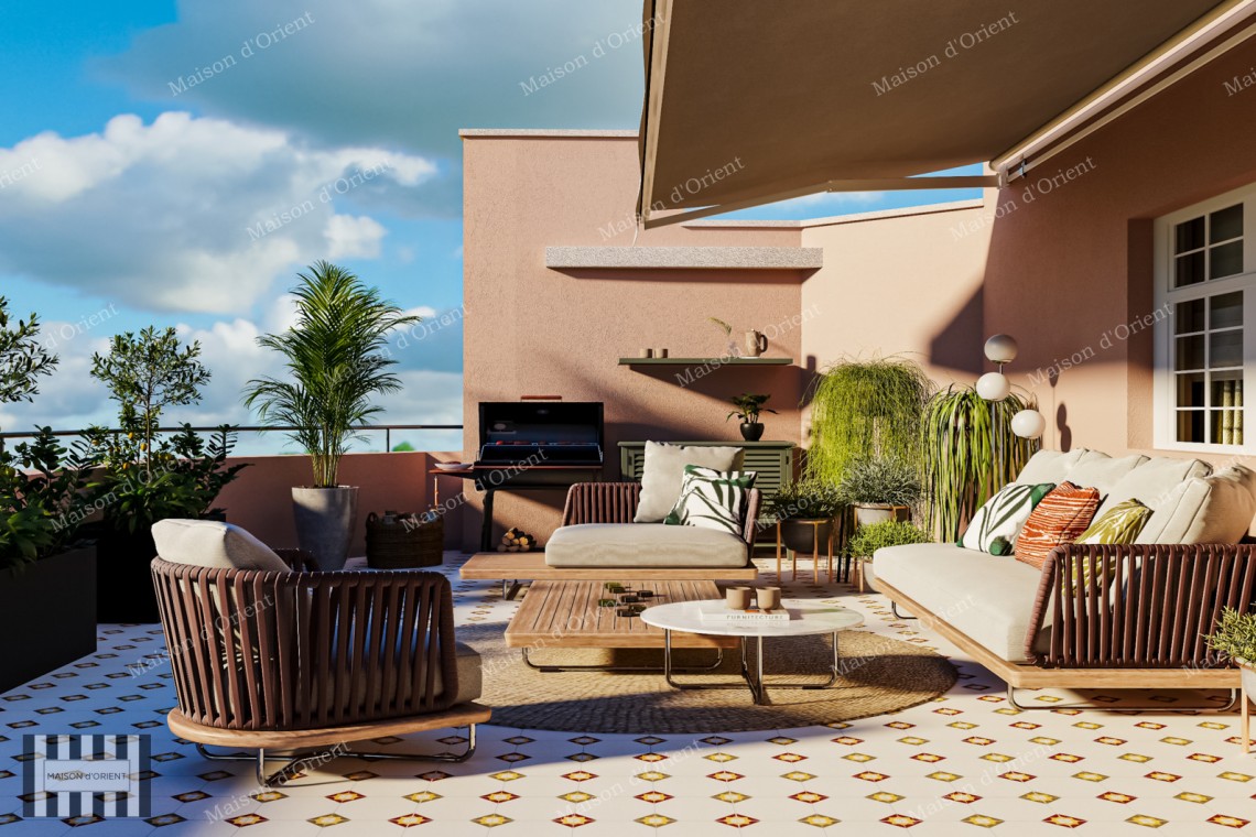 1+1 Apartment for Rent with Terace and View in Galatasaray