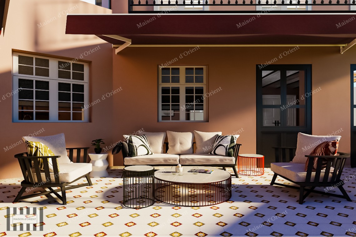 1+1 Flat for Rent with 45sqm Private Garden in Galatasaray