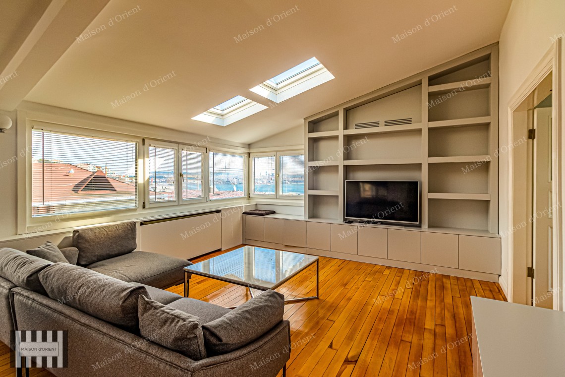 1+1 Furnished Flat for Rent with View in Historical Building, Galata