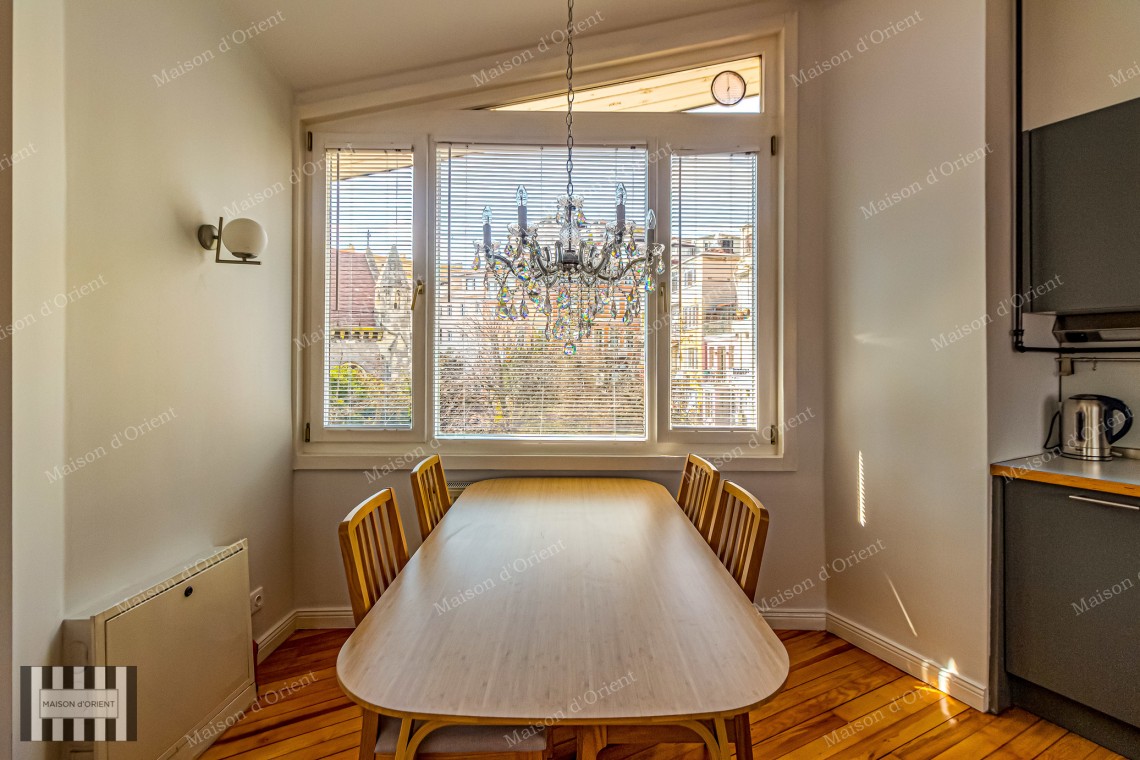 1+1 Furnished Flat for Rent with View in Historical Building, Galata