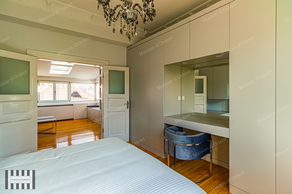 1+1 Furnished Flat for Rent with View in Historical Building, Galata