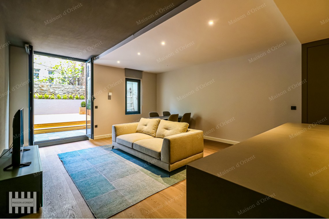 2+1 Furnished Garden Duplex for Rent in New Project, Galata