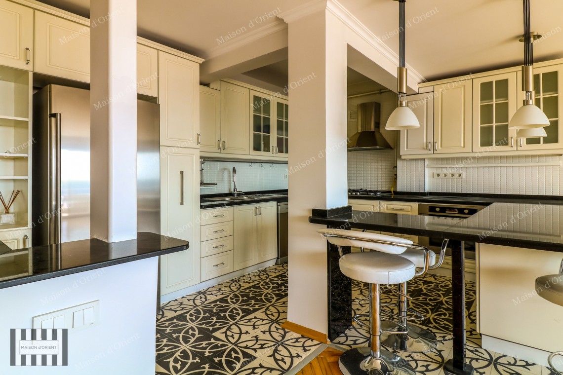 200sqm Furnished Flat with View for Rent in Cihangir