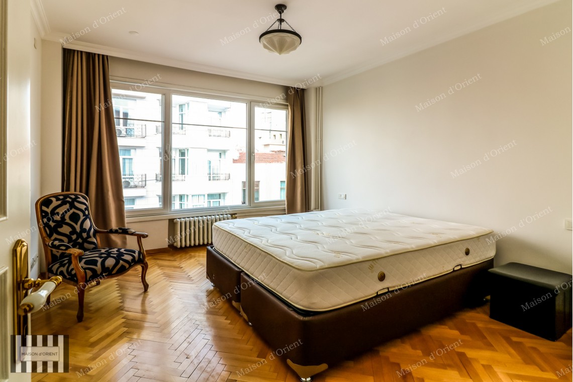 200sqm Furnished Flat with View for Rent in Cihangir