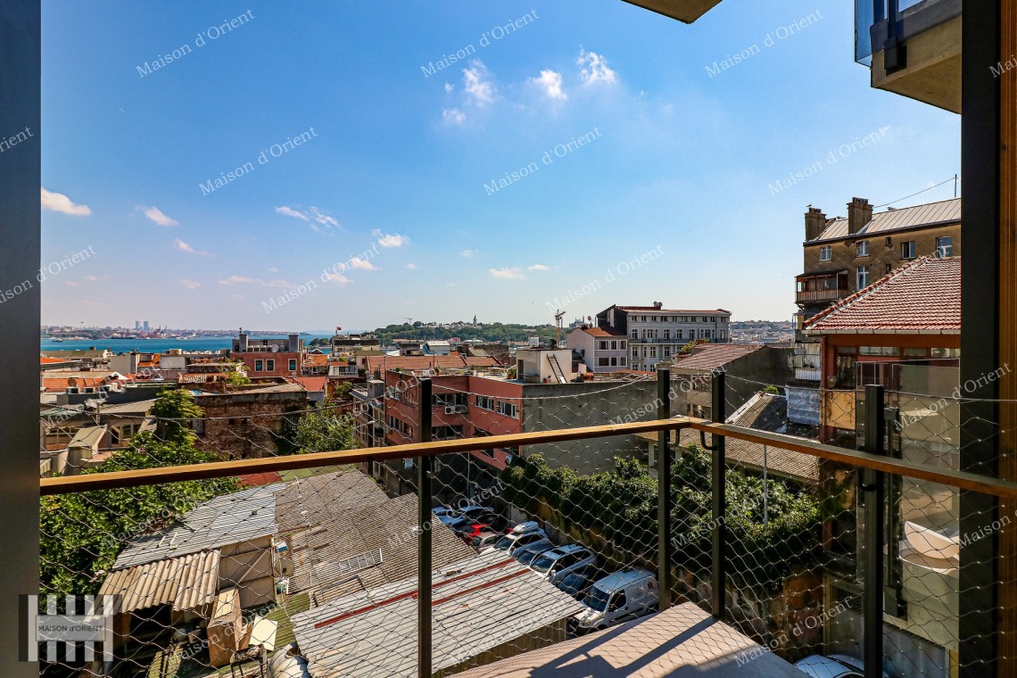 2+1 Flat for Sale in New Project with Balcony and View, Galata