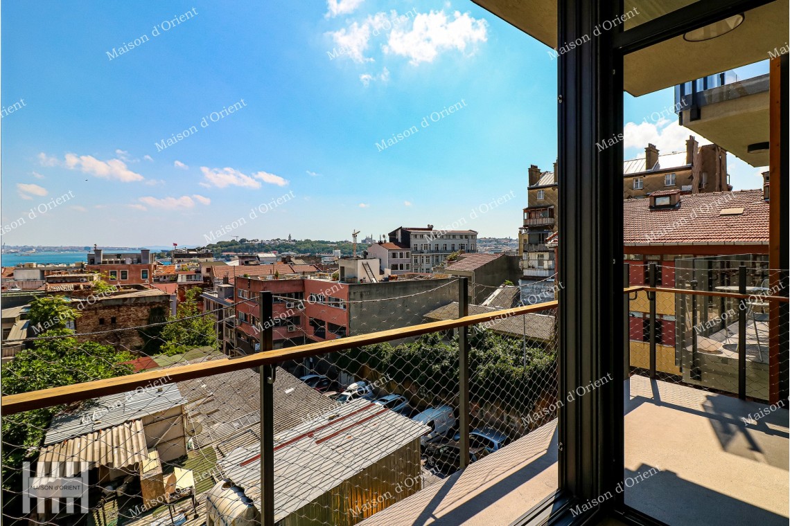 2+1 Flat for Sale in New Project with Balcony and View, Galata