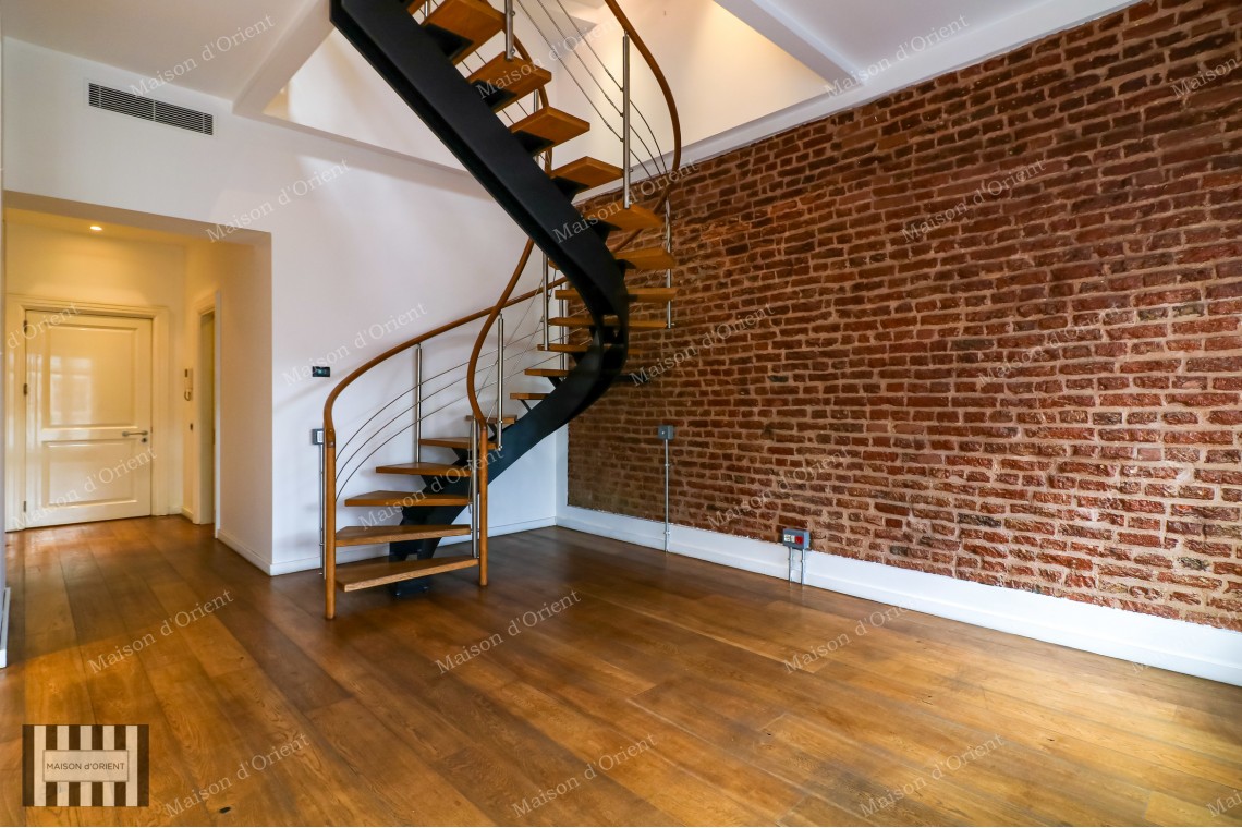 3+1 Duplex Flat with Terrace for Rent in Akaretler Row Houses
