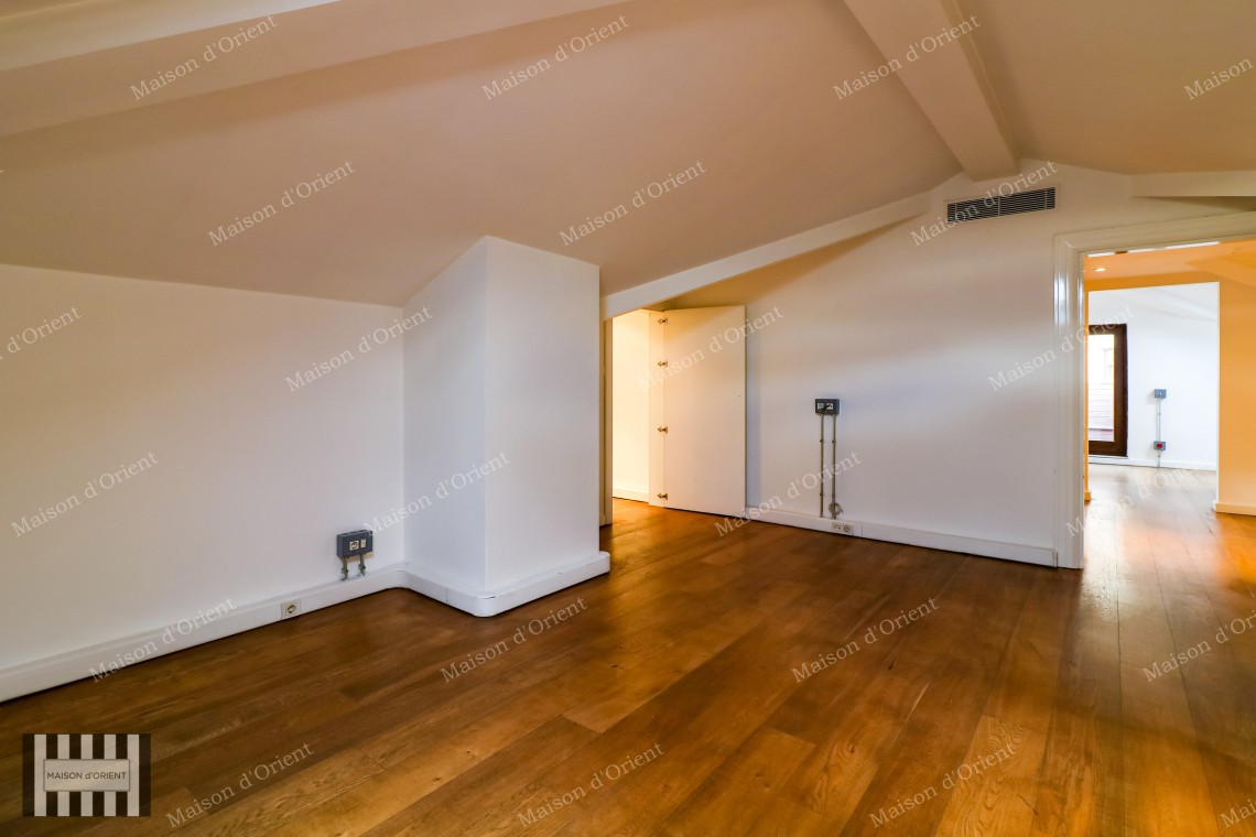 3+1 Duplex Flat with Terrace for Rent in Akaretler Row Houses