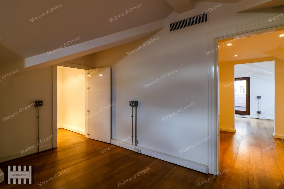 3+1 Duplex Flat with Terrace for Rent in Akaretler Row Houses
