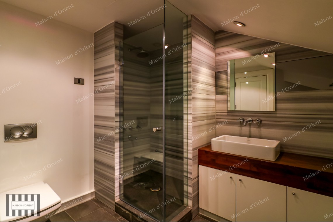 3+1 Duplex Flat with Terrace for Rent in Akaretler Row Houses
