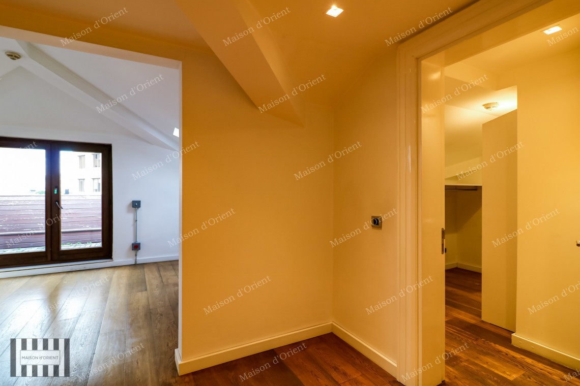 3+1 Duplex Flat with Terrace for Rent in Akaretler Row Houses