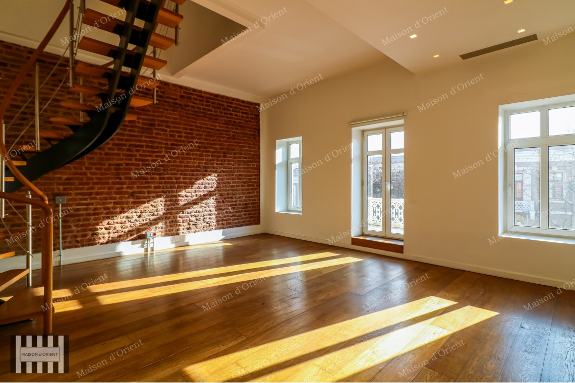 3+1 Duplex Flat with Terrace for Rent in Akaretler Row Houses