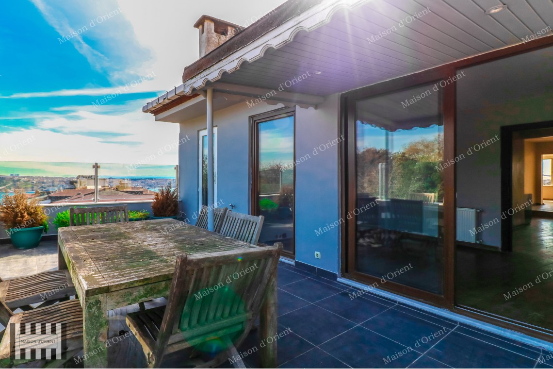 3+1 Duplex with View for Rent in Yildiz, Besiktas