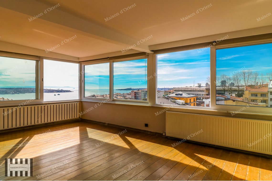 3+1 Duplex with View for Rent in Yildiz, Besiktas