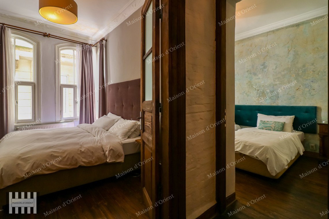 3+2 Flat for Rent in Historical Petraki Building, Galata