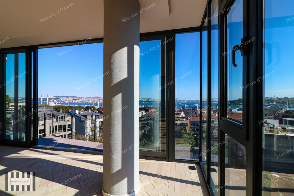 3+2 Duplex for Sale in New Project with Terrace and View, Galata