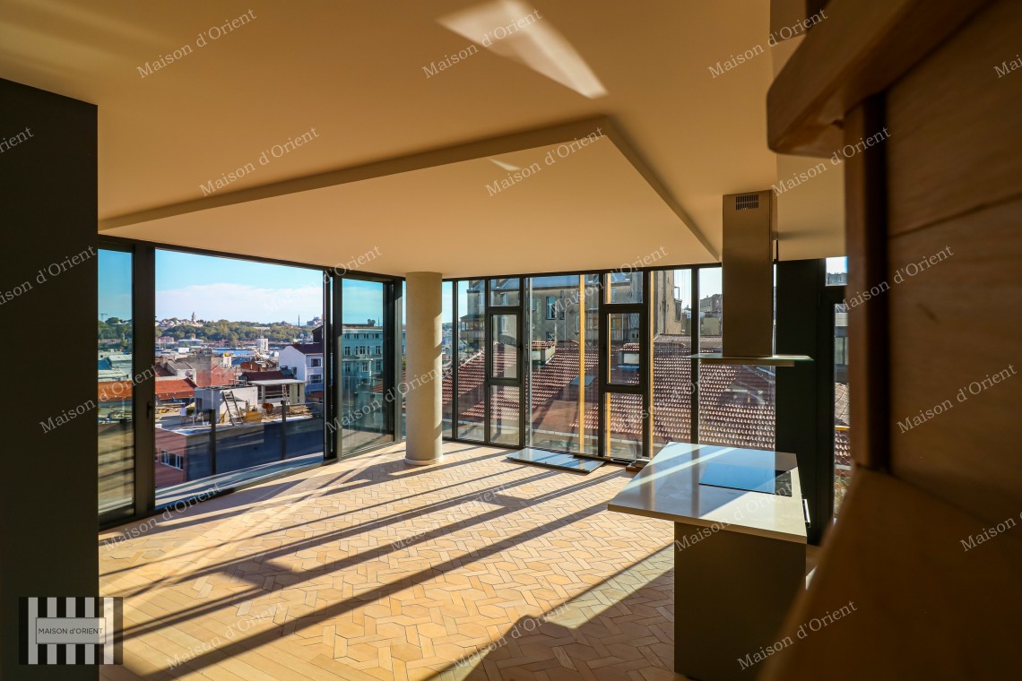 3+2 Duplex for Sale in New Project with Terrace and View, Galata
