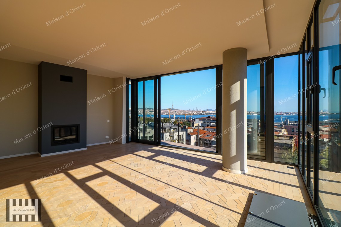 3+2 Duplex for Sale in New Project with Terrace and View, Galata