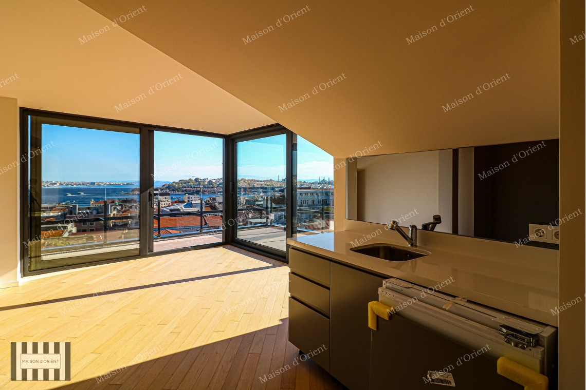3+2 Duplex for Sale in New Project with Terrace and View, Galata