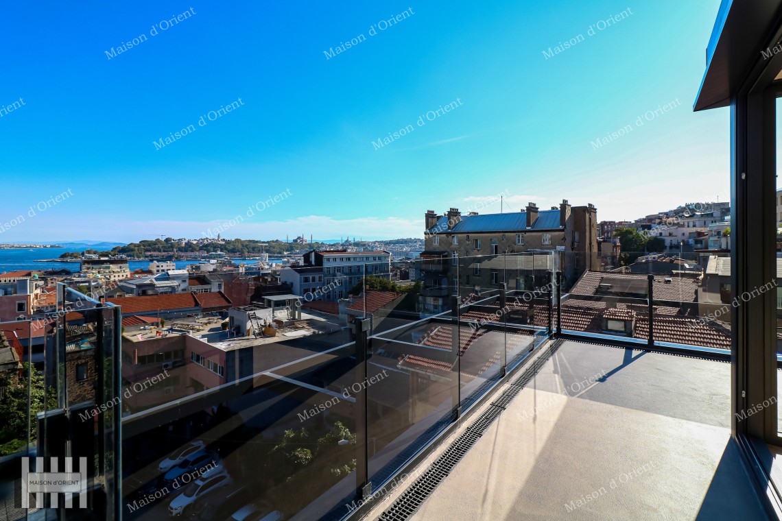 3+2 Duplex for Sale in New Project with Terrace and View, Galata