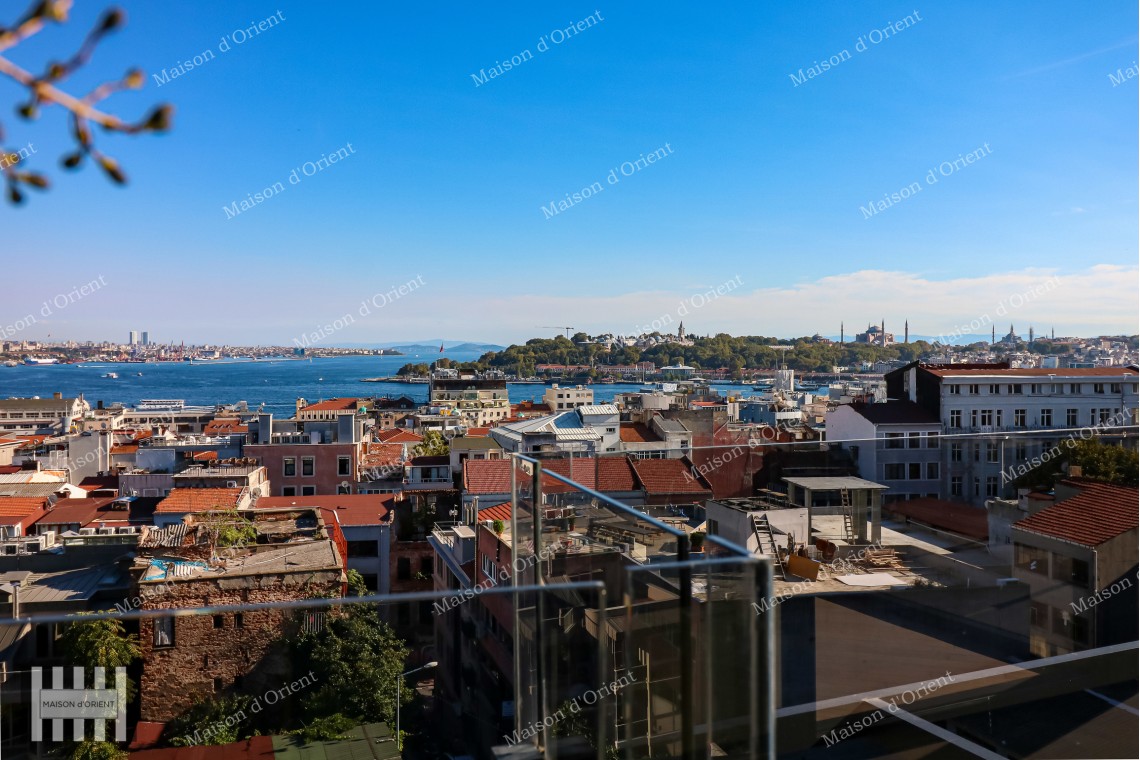 3+2 Duplex for Sale in New Project with Terrace and View, Galata