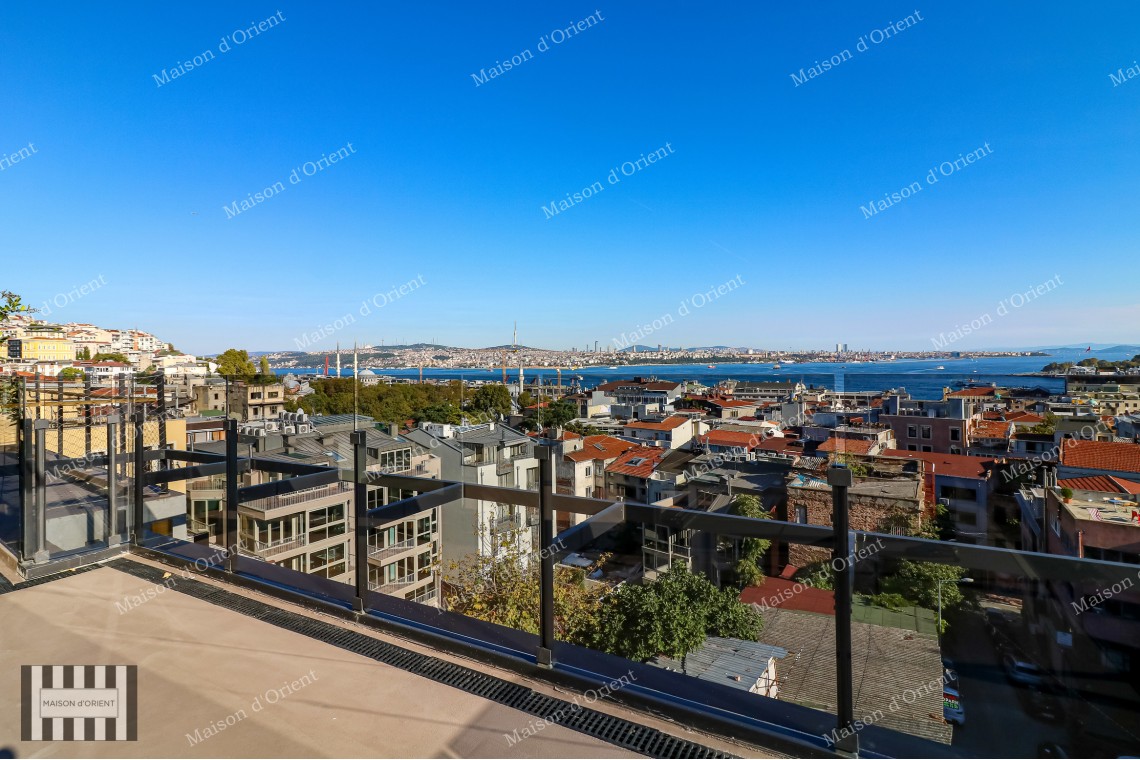 3+2 Duplex for Sale in New Project with Terrace and View, Galata