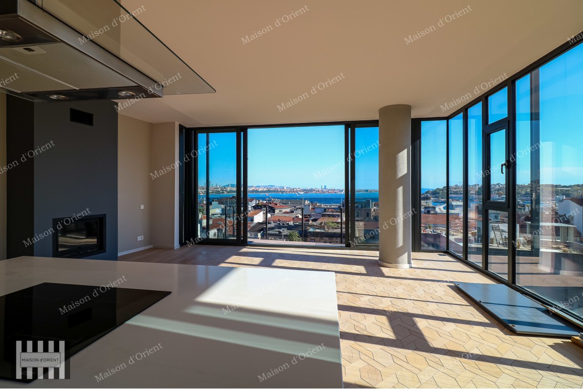 3+2 Duplex for Sale in New Project with Terrace and View, Galata