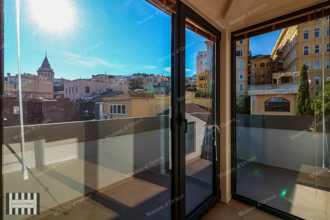 3+2 Duplex for Sale in New Project with Terrace and View, Galata