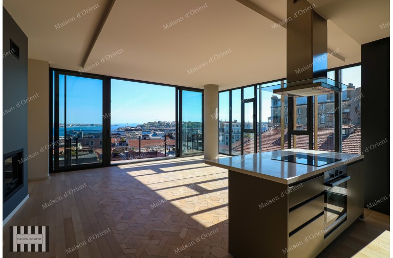 3+2 Duplex for Sale in New Project with Terrace and View, Galata