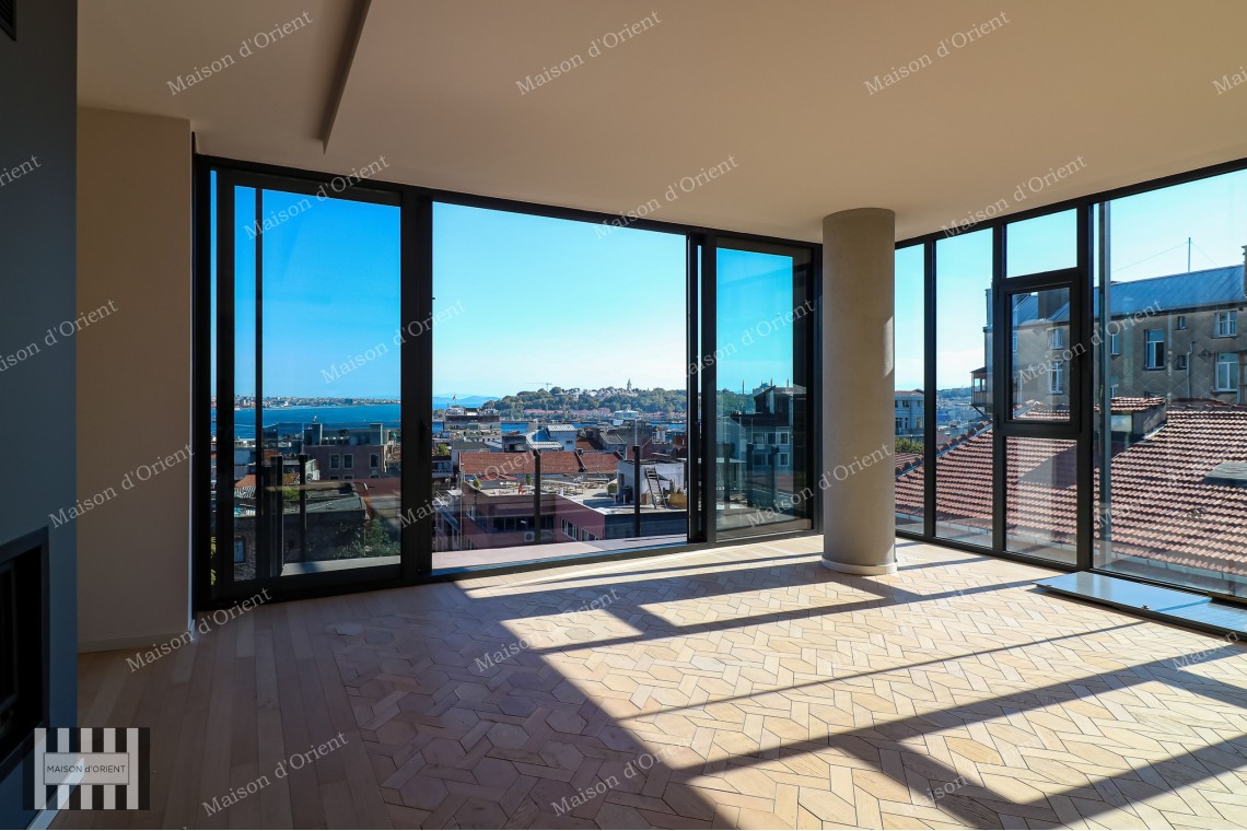 3+2 Duplex for Sale in New Project with Terrace and View, Galata