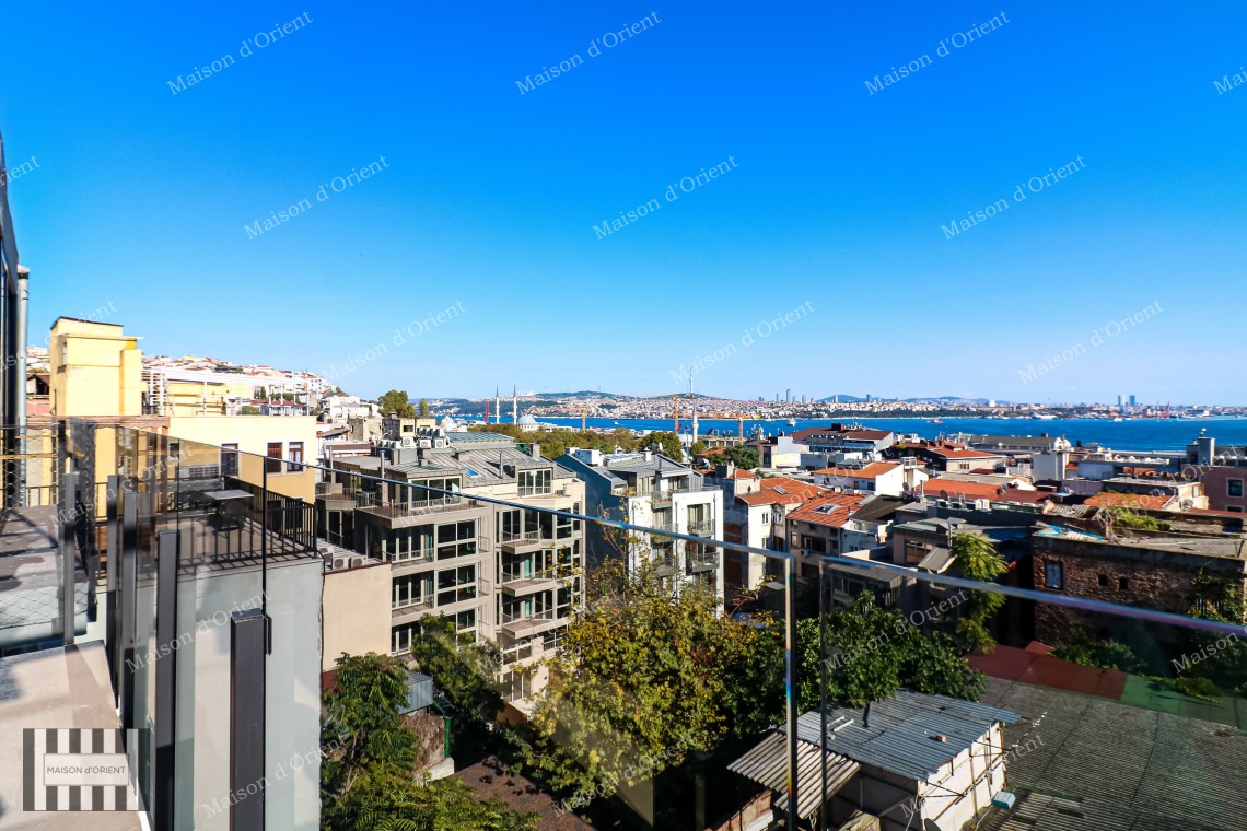 3+2 Duplex for Sale in New Project with Terrace and View, Galata