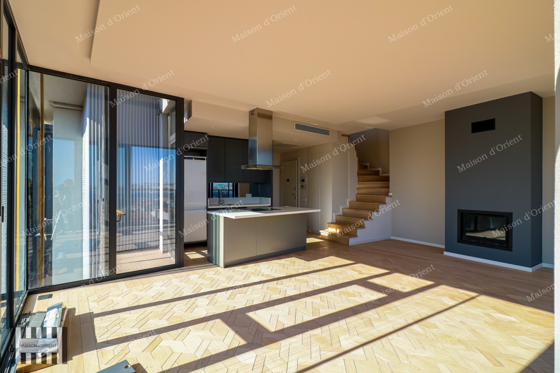 3+2 Duplex for Sale in New Project with Terrace and View, Galata