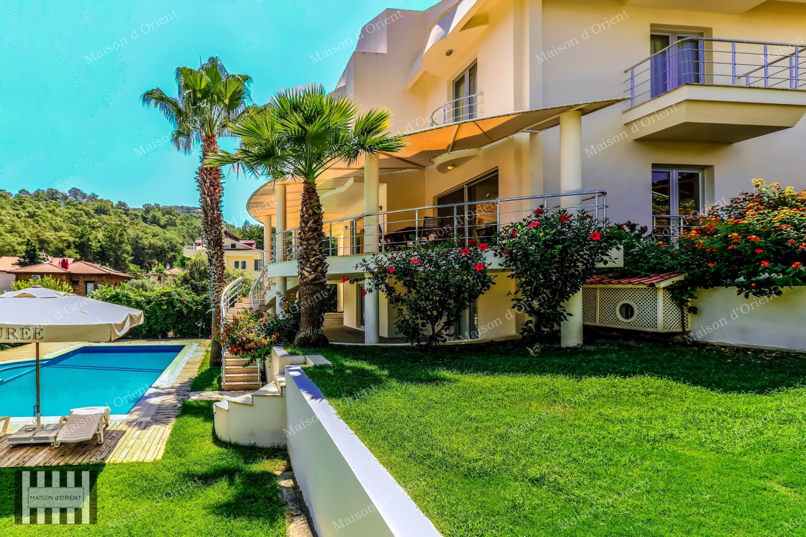 6+2 Villa with Pool and Nature View for Sale in Gocek, Fethiye