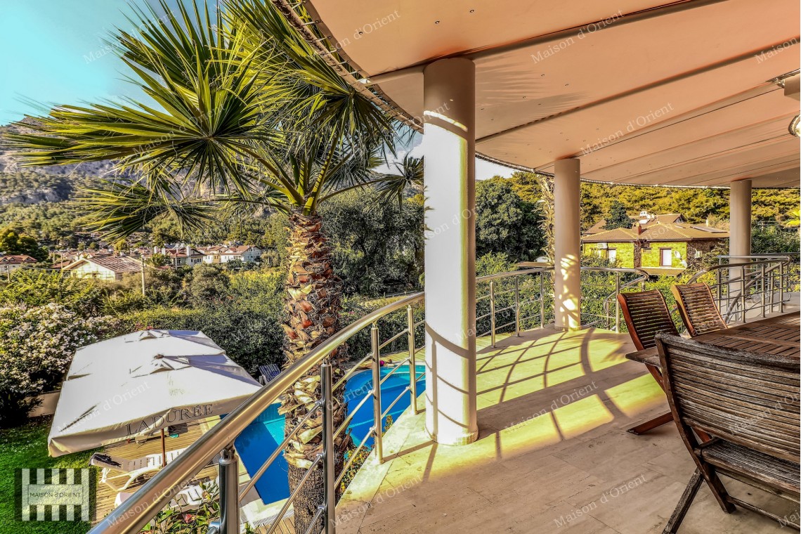 6+2 Villa with Pool and Nature View for Sale in Gocek, Fethiye