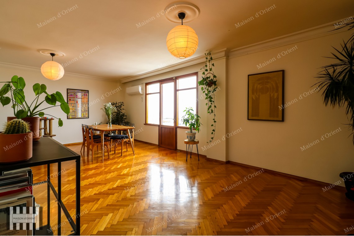 3+1 Rental Flat with Balcony and Bosphorus View in Cihangir