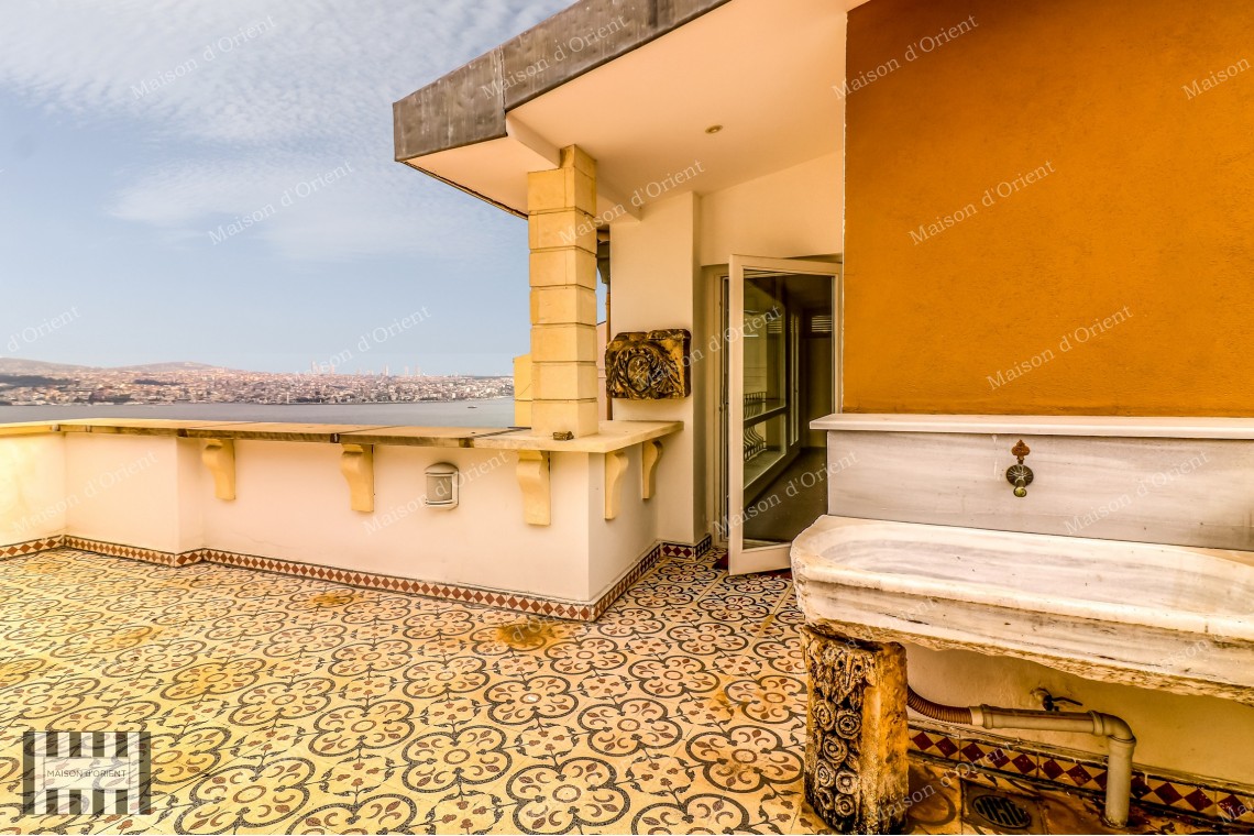 Duplex with Terrace for Rent in Cihangir Pamir Bey Building