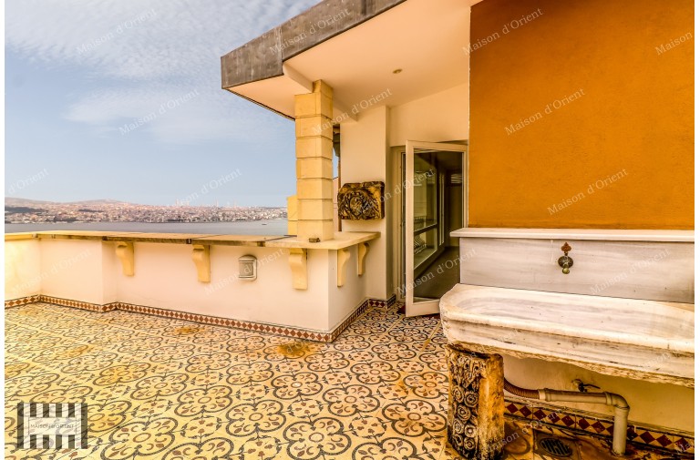 Duplex with Terrace for Rent in Cihangir Pamir Bey Building
