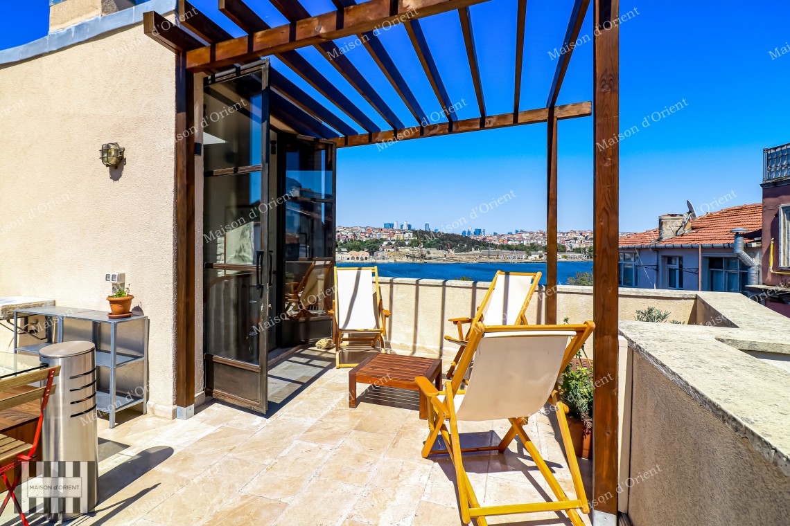 Historical Detached House for Rent with Terrace and View in Balat