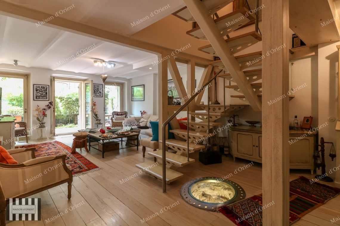 120sqm Furnished Garden Duplex for Rent in Galata