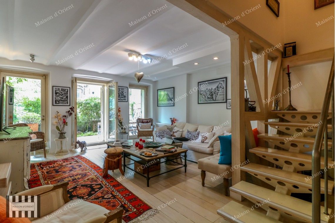 120sqm Furnished Garden Duplex for Rent in Galata