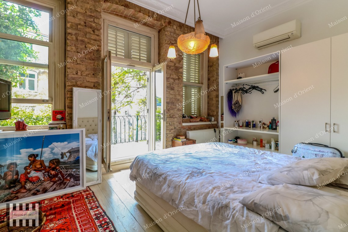 120sqm Furnished Garden Duplex for Rent in Galata