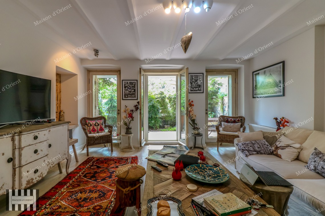 120sqm Furnished Garden Duplex for Rent in Galata