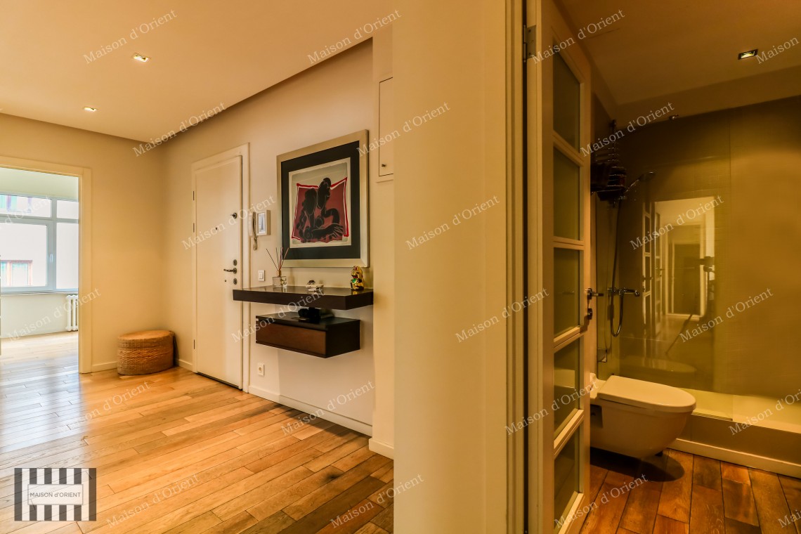 Fully Renovated 3+1 Flat with View for Sale in Teşvikiye