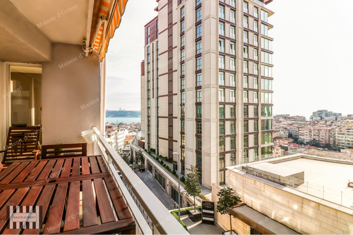Fully Renovated 3+1 Flat with View for Sale in Teşvikiye