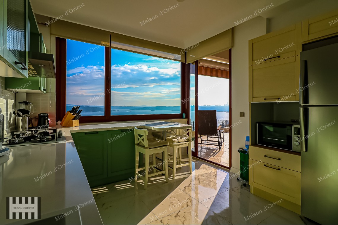 Triplex Villa for Sale with Garden and Bosphorus View in Sarıyer