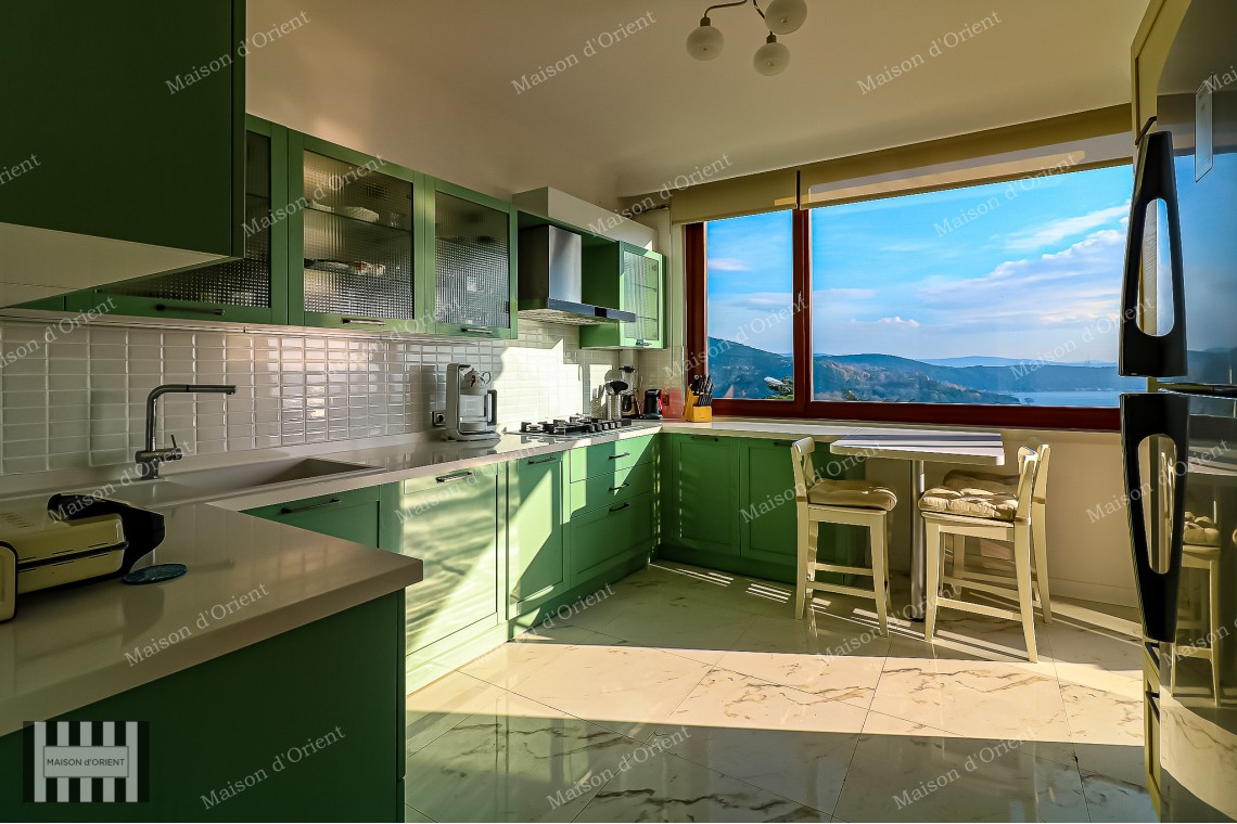 Triplex Villa for Sale with Garden and Bosphorus View in Sarıyer