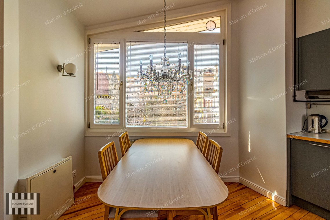 1+1 Furnished Flat for Rent with View in Historical Building, Galata