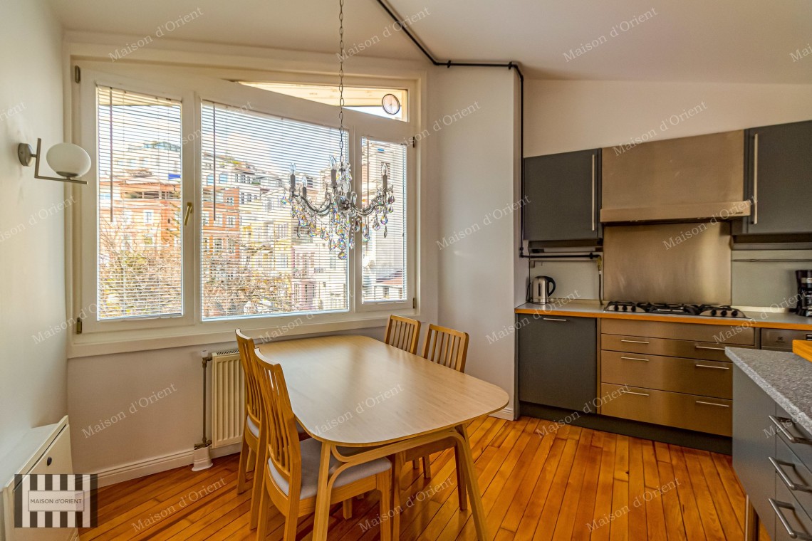 1+1 Furnished Flat for Rent with View in Historical Building, Galata