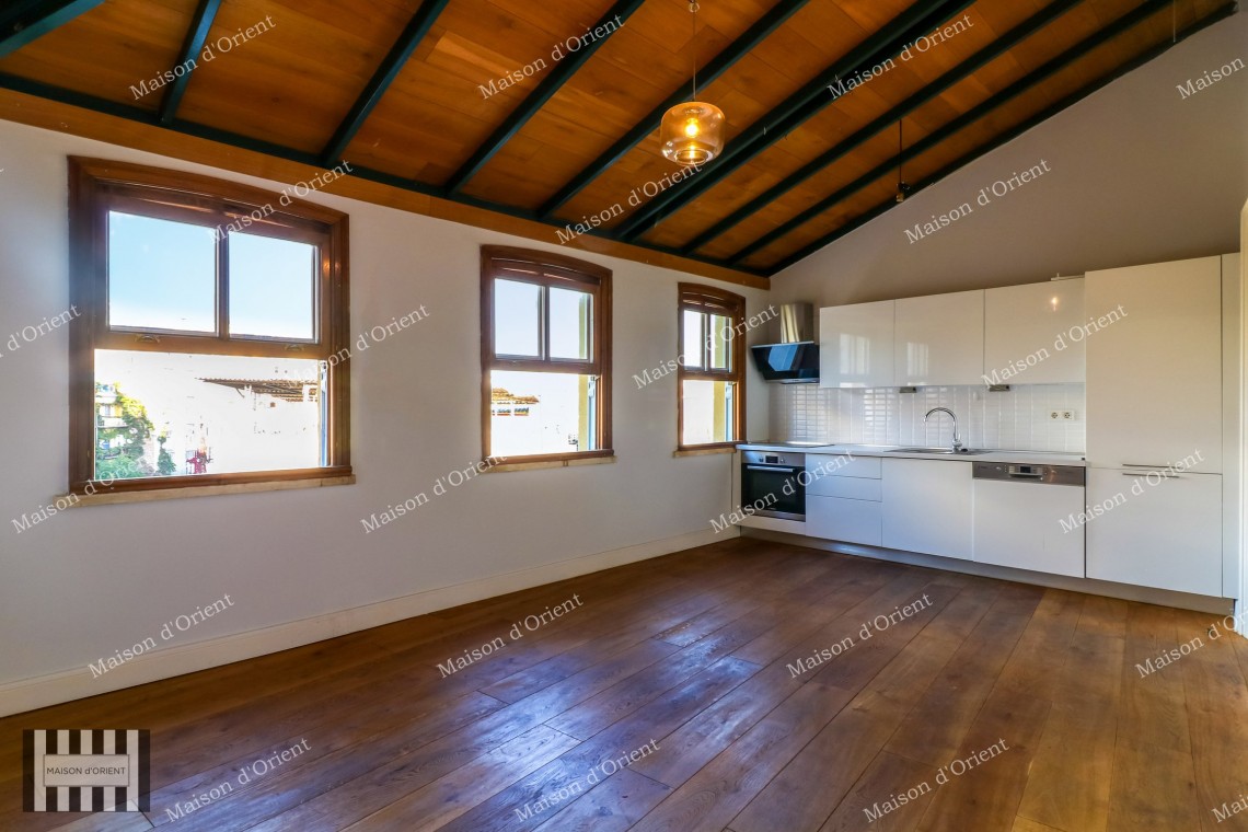 1+1 Flat for Rent with Terrace and View in Galata