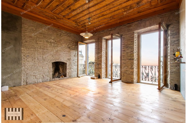 1+1 Flat with City and Sea View for Rent in Galata